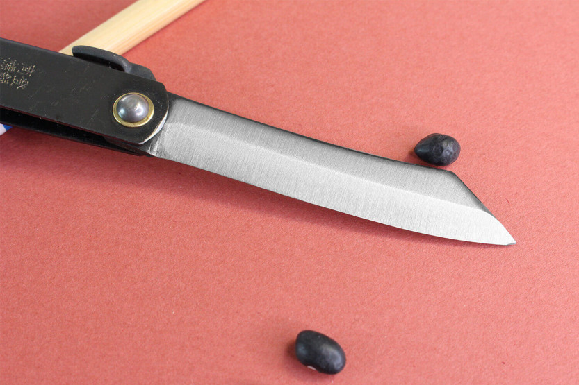 Taschenmesser Higonokami Kanetsune Klinge 7cm Stahlgriff schwarz