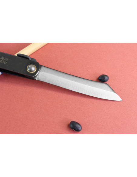 Taschenmesser Higonokami Kanetsune Klinge 7cm Stahlgriff schwarz