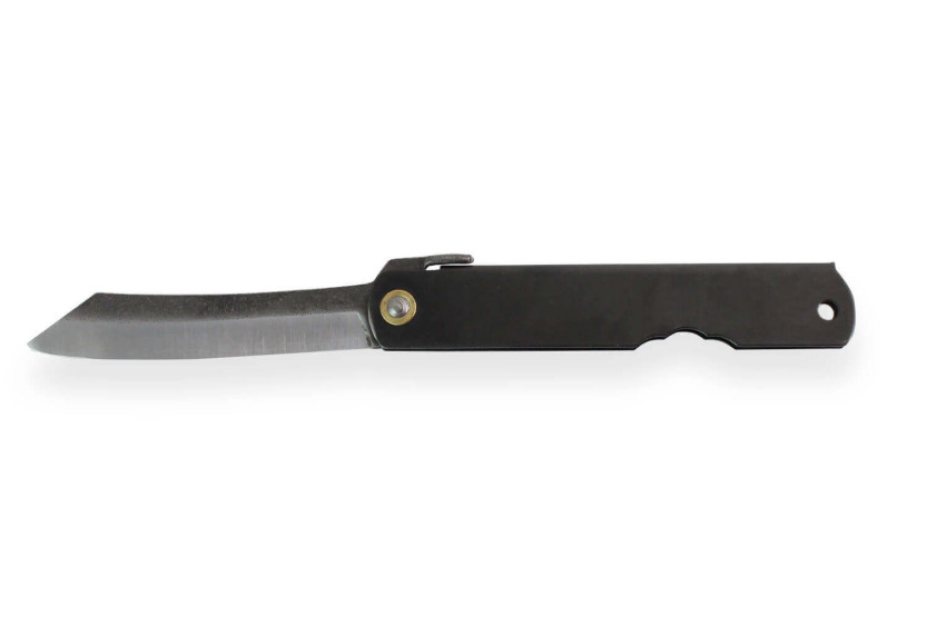 Taschenmesser Higonokami Kanetsune Klinge 7,5cm Stahlgriff schwarz