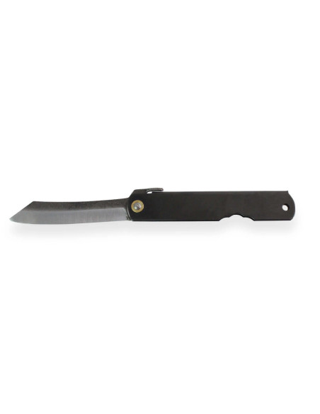 Taschenmesser Higonokami Kanetsune Klinge 7,5cm Stahlgriff schwarz