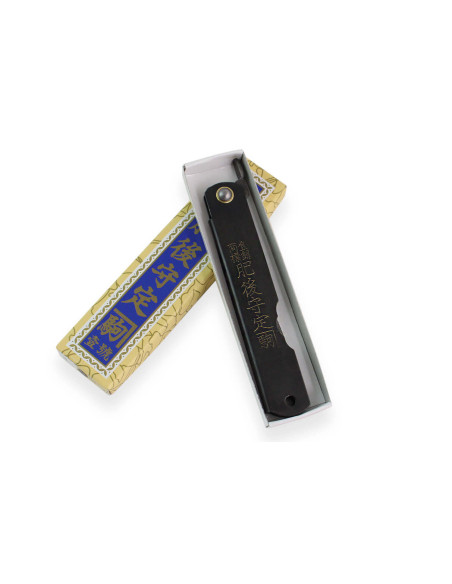 Taschenmesser Higonokami Kanetsune Klinge 7,5cm Stahlgriff schwarz