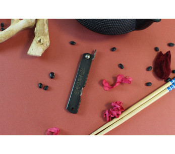 Canivete Higonokami Kanetsune Lâmina de 7,5 cm Cabo de aço preto 2