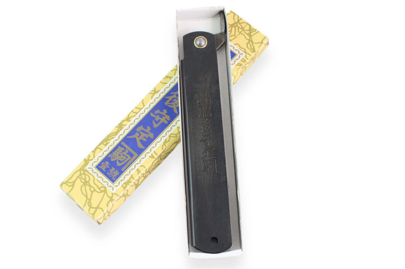 Canivete Higonokami Kanetsune Lâmina de 9,5 cm Cabo de aço preto