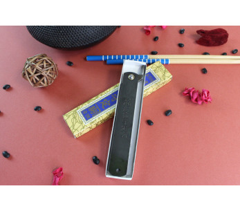Higonokami Kanetsune fickkniv 9,5 cm blad svart stålhandtag 2