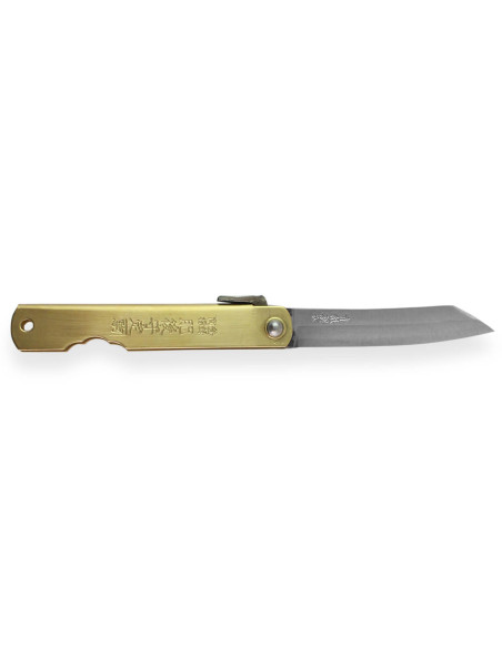 Higonokami Kanetsune zakmes 7cm lemmet messing handvat