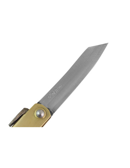 Taschenmesser Higonokami Kanetsune Klinge 7cm Messing Griff