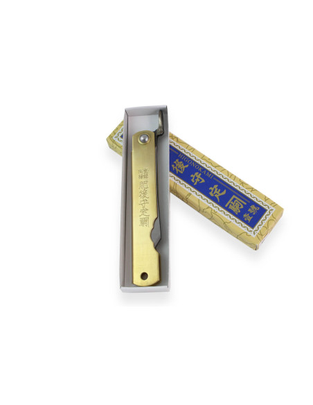 Higonokami Kanetsune zakmes 7cm lemmet messing handvat