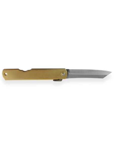 Higonokami Kanetsune lommekniv 7,5 cm klinge messinghåndtag