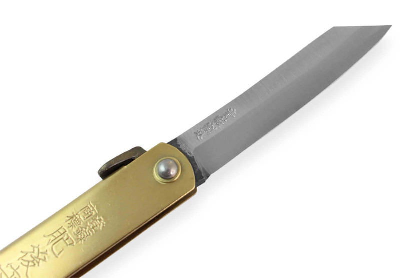 Higonokami Kanetsune fickkniv 7,5 cm blad mässingshandtag