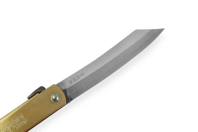 Higonokami Kanetsune fickkniv 9cm blad mässingshandtag