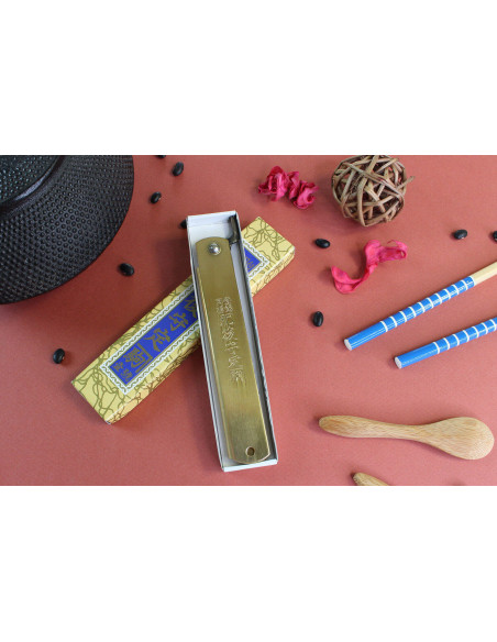 Higonokami Kanetsune pocket knife 9cm blade brass handle