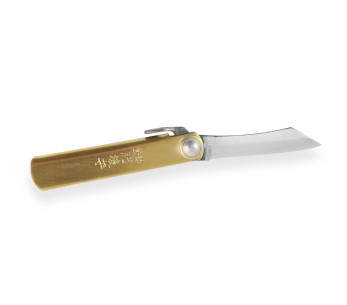 Higonokami Kanetsune 4cm stål SK-5 mässingshandtag fickkniv