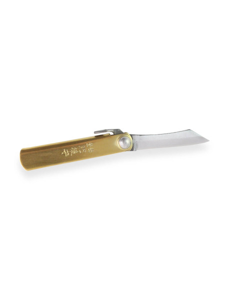 Taschenmesser Higonokami Kanetsune 4cm Stahl SK-5 Messinggriff