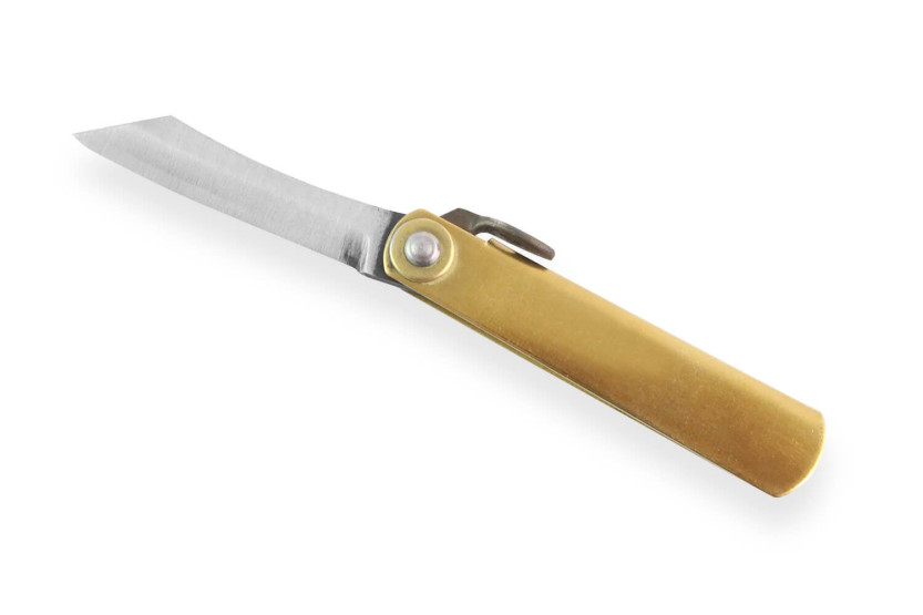 Taschenmesser Higonokami Kanetsune 4cm Stahl SK-5 Messinggriff