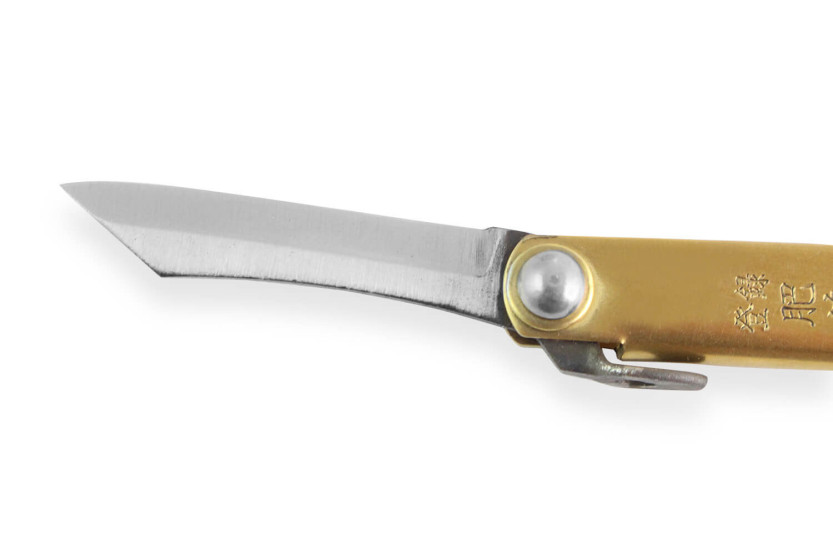 Taschenmesser Higonokami Kanetsune 4cm Stahl SK-5 Messinggriff