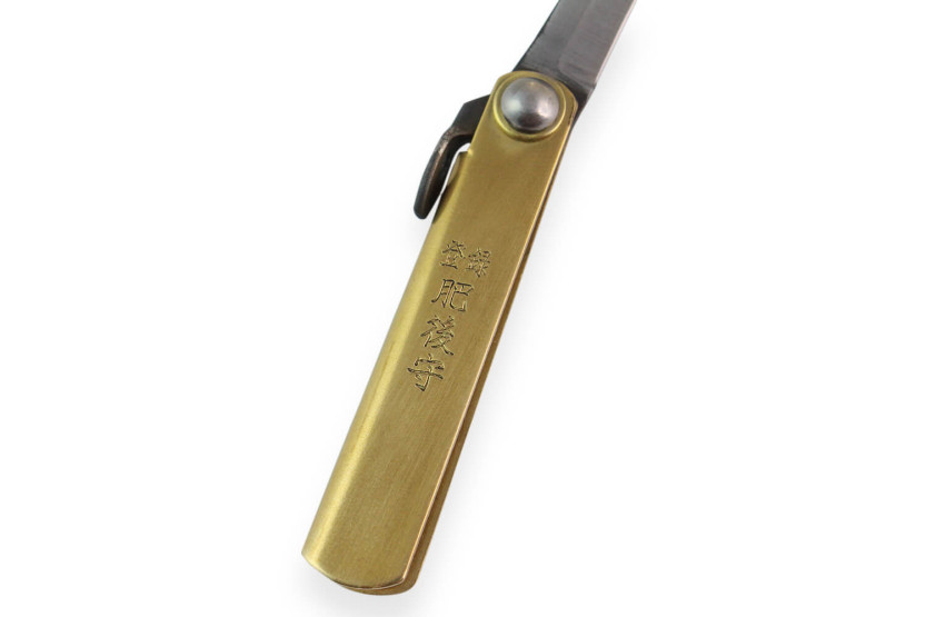 Taschenmesser Higonokami Kanetsune 4cm Stahl SK-5 Messinggriff
