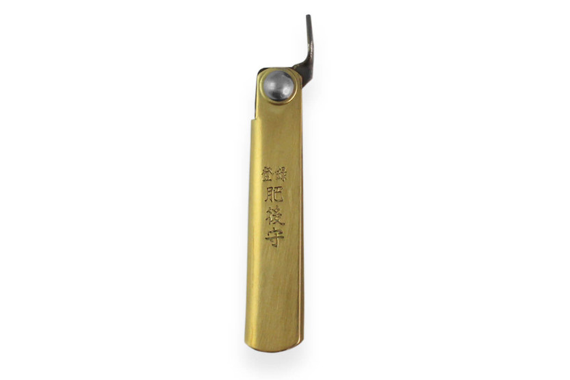 Taschenmesser Higonokami Kanetsune 4cm Stahl SK-5 Messinggriff