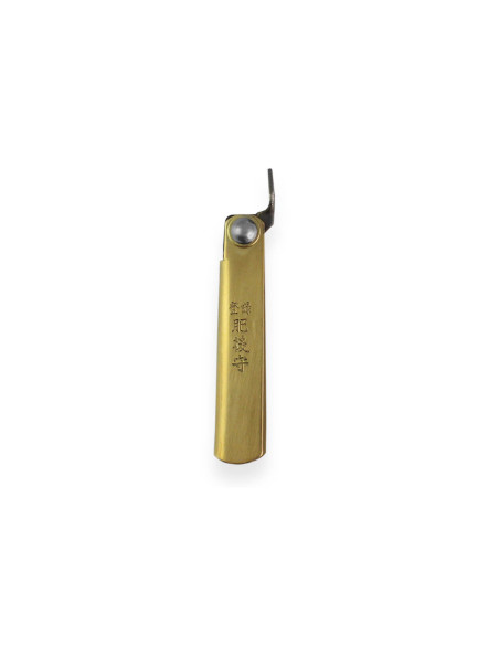 Taschenmesser Higonokami Kanetsune 4cm Stahl SK-5 Messinggriff