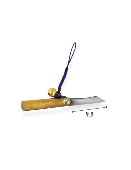 Higonokami Kanetsune taskuveitsi 4cm SK-5 terästä terä messinkinen kahva + kello