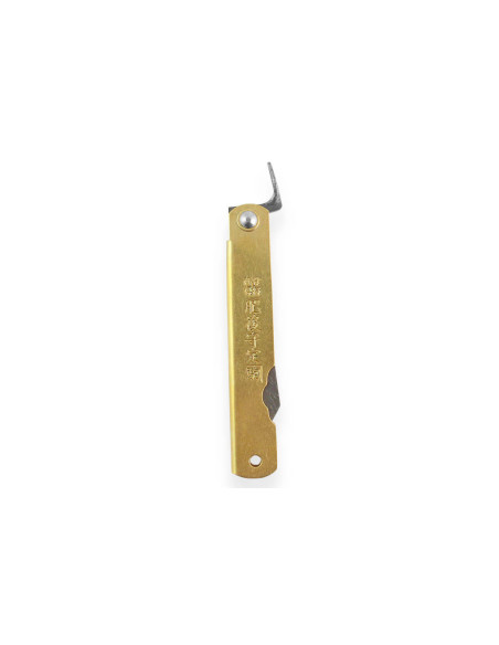 Higonokami Böker Kinzoku fickkniv 7,5cm damaskusblad kopparhandtag