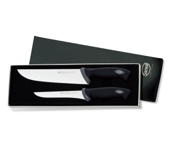 Set di 2 coltelli da macellaio professionali SANELLI Gourmet, disossatore 16 cm + macellaio 22 cm