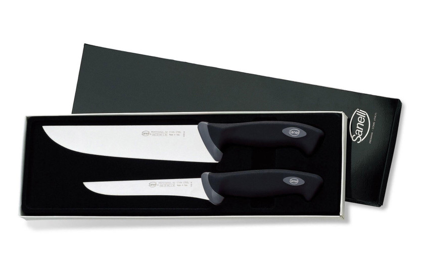 Set van 2 SANELLI Gourmet professionele slagersmessen , boner 16cm + butcher 22cm