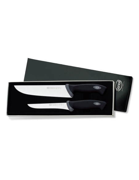 Set van 2 SANELLI Gourmet professionele slagersmessen , boner 16cm + butcher 22cm