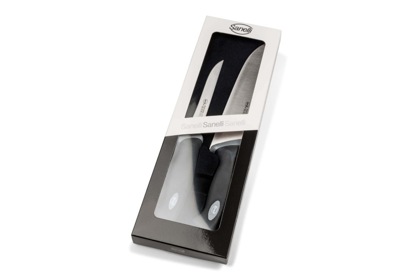 2 kpl SANELLI Gourmet ammattilaislihaveitset, luuttu 16cm + lihaveitsi 22cm