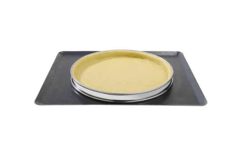 De Buyer anillo de tarta de acero inoxidable con borde enrollado 24cm - altura 2cm