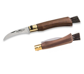 Vecchio coltello a fungo pieghevole Bear 11 cm manico in noce con ghiera 2
