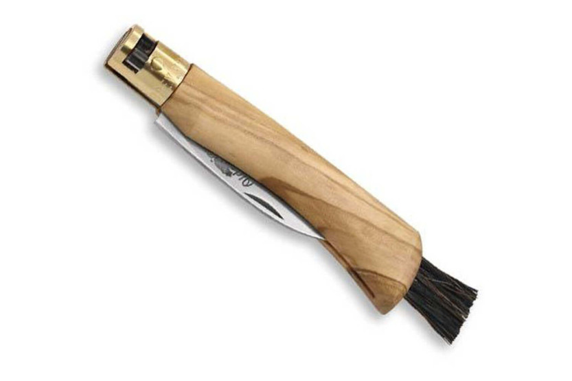 Klappbares Pilzmesser Old Bear Griff 11cm Olivenbaum mit Zwinge