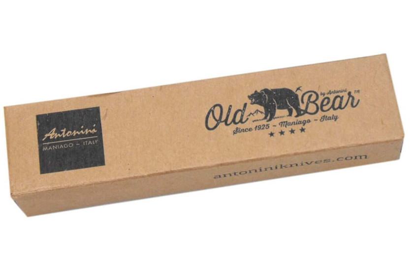 Navaja plegable Old Bear 11cm mango de madera de olivo con virola