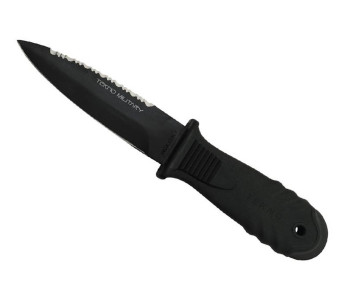 Faca de mergulho Fox Tekno Military 11cm aço 420 cabo de borracha + bainha