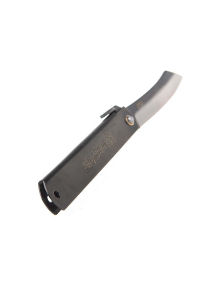 Higonokami luxe 17.N vouwmes carbon staal zwart messing heft 12cm