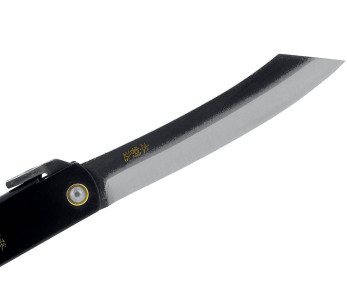 Higonokami luxe 17.N vouwmes carbon staal zwart messing heft 12cm 2