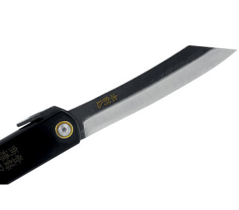 Higonokami deluxe foldekniv 16.N karbonstål svart messinghåndtak 10cm 2
