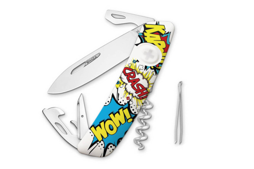 Faca multifunções de 95 mm SWIZA D03 Pop Art 3 de 11 funções