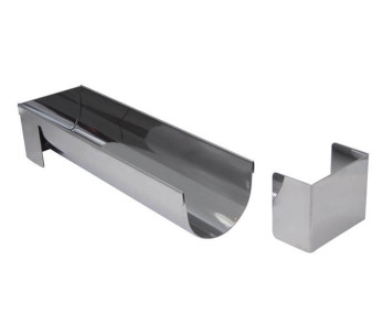 De Buyerultrafunksjonell avtakbar rund takrenne 30x7,5 cm i rustfritt stål