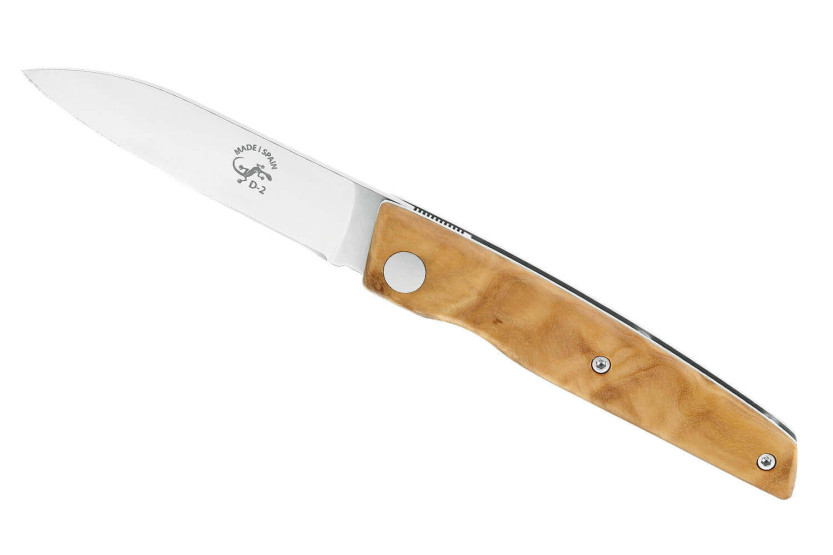 Klappmesser Salamandra handgefertigt, Griff aus Olivenholz 9,5cm