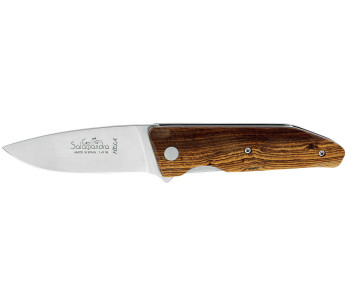 Faca dobrável Salamandra Hela com cabo de bocote de 11 cm + bainha