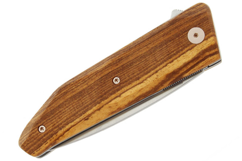 Coltello pieghevole Salamandra Hela con manico in bocote da 11 cm + fodero