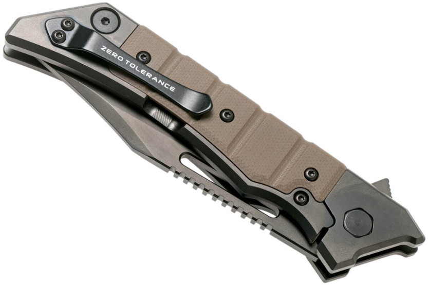 0223 Navalha dobrável Zero Tolerance com cabo em titânio G10 de 12,8 cm
