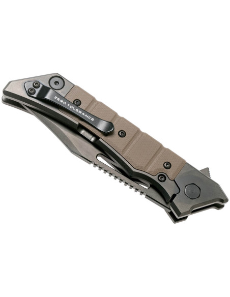 0223 Navalha dobrável Zero Tolerance com cabo em titânio G10 de 12,8 cm