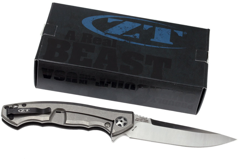 ZT0452CF Zero Tolerance foldekniv kulfiber- og titaniumhåndtag 13,2 cm