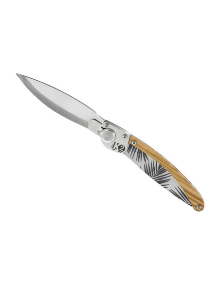 Klappmesser K2.02M Griff aus Olivenholz und Stahl Blattdekor 11,5cm