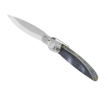 K2.15M taittoveitsi, teräskahva, 11.5cm, 3D-tulostettu farkkumuotoilu