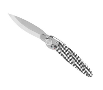 K2.17M fällkniv stålhandtag 3D hundtandsmönster 11,5cm