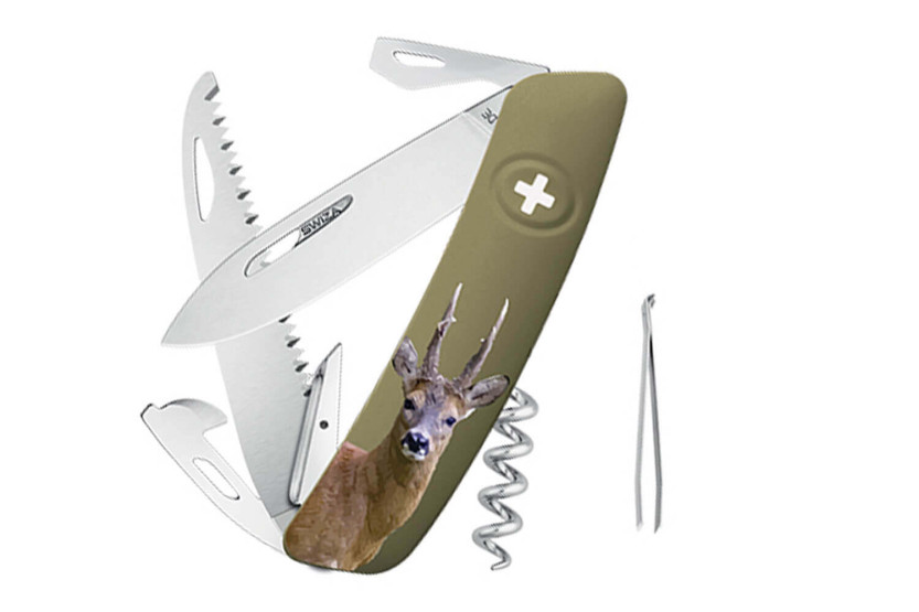SWIZA D05 multifunction knife olive deer 12 functions 95mm