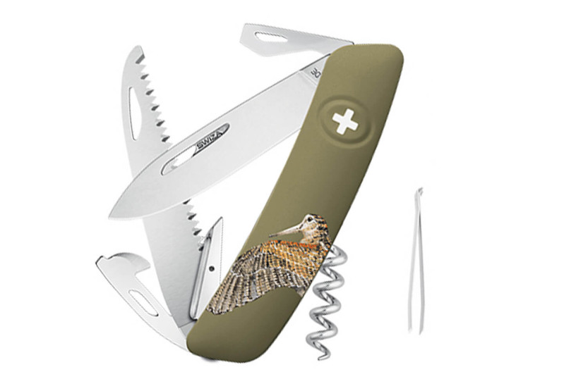 SWIZA D05 olijf houtsnip multifunctioneel mes12 functies 95mm