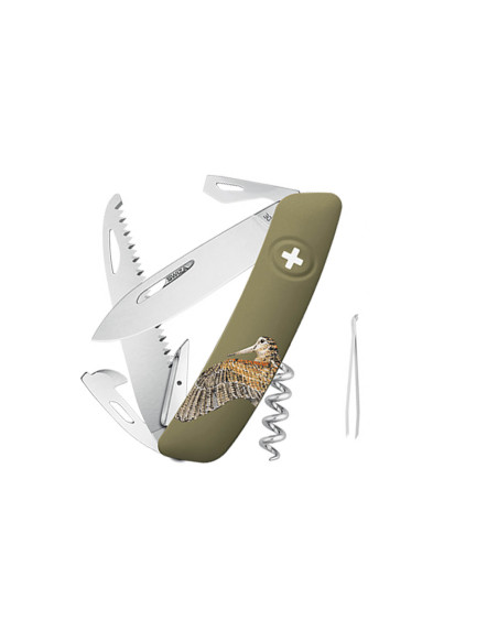 Multifunktionsmesser SWIZA D05 olive bécasse12 Funktionen 95mm